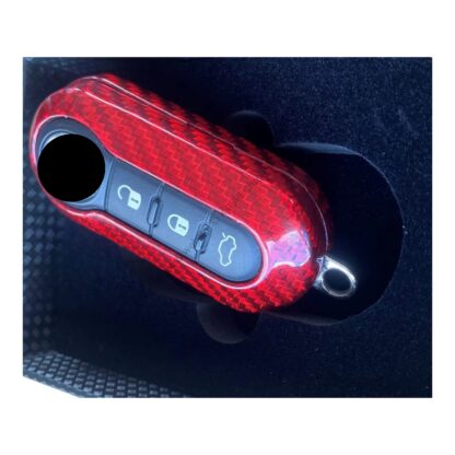 Replacement Remote Key Cover for Abarth Fiat 500 595 Punto - Carbon Fibre - Image 12