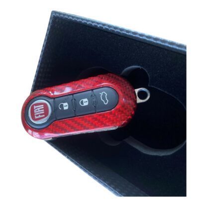 Replacement Remote Key Cover for Abarth Fiat 500 595 Punto - Carbon Fibre - Image 13