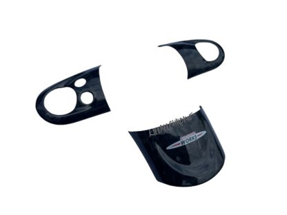 Gen 2 - MINI Carbon Fibre Steering Wheel Trim Spoke Covers - R55 R56 R57 R58 R59 R60 R61