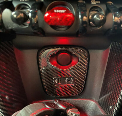 Gen 3 F56 F57 - USB Panel Carbon Fibre Gel - Red Carbon / Black Carbon / Forged - Image 4