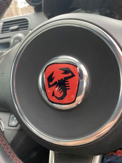 Abarth Steering Wheel Gel Badge Overlay - Image 2