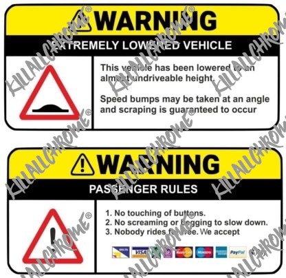 Warning Stickers - Funny