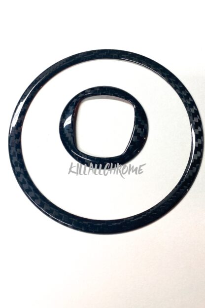 Fiat / Abarth 500 595 695 Steering Wheel Ring Covers - Carbon Fibre - Image 3