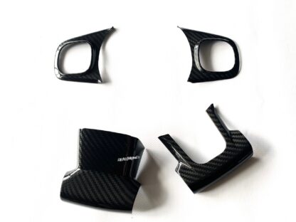 Series 4 Fiat 500 / Abarth Steering Wheel Trims - Carbon Fibre