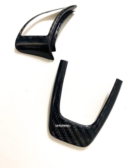 Series 3 Fiat 500 / Abarth Steering Wheel Trims - Carbon Fibre - Image 4