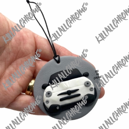 Hand Made Clay Abarth - Black + White - Image 3