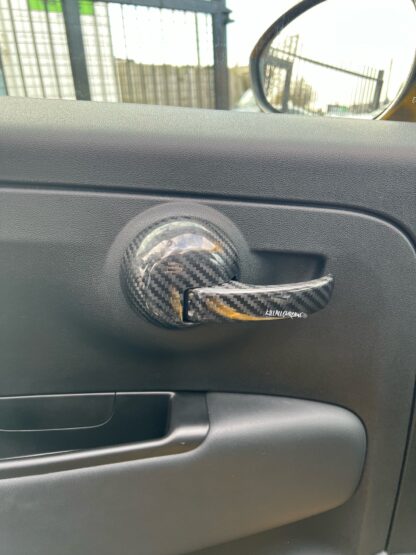 Interior Door Handle Carbon Fibre - Fiat 500 / Abarth - Image 16