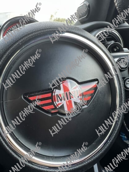 MINI Steering Wheel Badge Gel Sticker - Red Jack - Fits ALL MINIs - Image 2