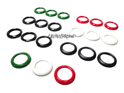 Fiat 500 / Abarth 595 Dashboard Button Rings Covers - Plastic Colours