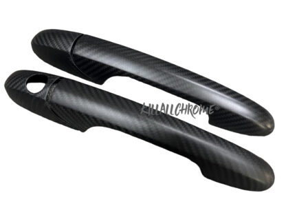 Door Handle Covers for Abarth / Fiat 500 / 595 Genuine Carbon Fibre