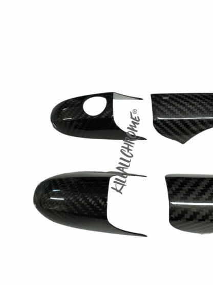 Door Handle Covers for Abarth / Fiat 500 / 595 Genuine Carbon Fibre - Image 3