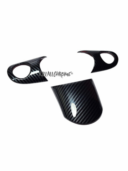 Mini Gen 1 Steering Wheel Spoke Covers - R50 R52 R53 - Multi Function - Gloss Black Matt Black Carbon Look - Image 3