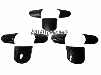 Mini Gen 1 Steering Wheel Spoke Covers - R50 R52 R53 - Non Multi Function - Gloss Black Matt Black Carbon Look - Image 3