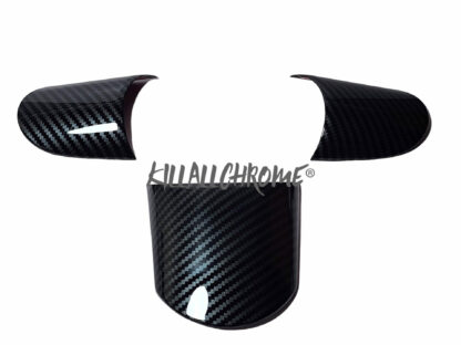 Mini Gen 1 Steering Wheel Spoke Covers - R50 R52 R53 - Non Multi Function - Gloss Black Matt Black Carbon Look - Image 9