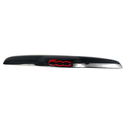 Fiat 500 / Abarth Boot Handle Cover - Genuine Carbon Fibre (NON USA MODEL) with 500 Logo