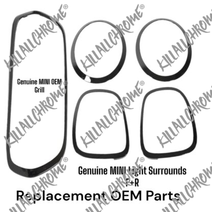 MINI OEM Genuine F55 F56 F57 Front Grill Surround + Front Rear Light Surround Replacements Genuine MINI