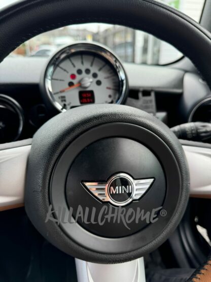 MINI Gen 2 Steering Wheel Airbag Ring Cover 3 Spoke Gloss Black Matt Black Carbon Look R55 R56 R57 R58 R59 R60 R61 - Image 10