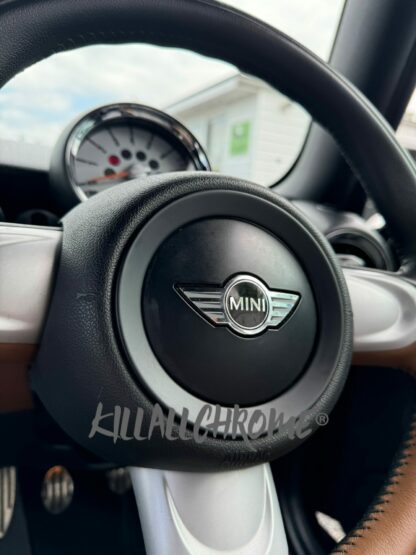 MINI Gen 2 Steering Wheel Airbag Ring Cover 3 Spoke Gloss Black Matt Black Carbon Look R55 R56 R57 R58 R59 R60 R61 - Image 8