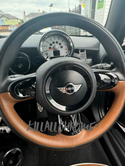 Mini Gen 2 Steering Wheel Spoke Covers Gloss Black, Carbon Look, Matt Black R55 R56 R57 R58 R59 R60 R61 - Image 12