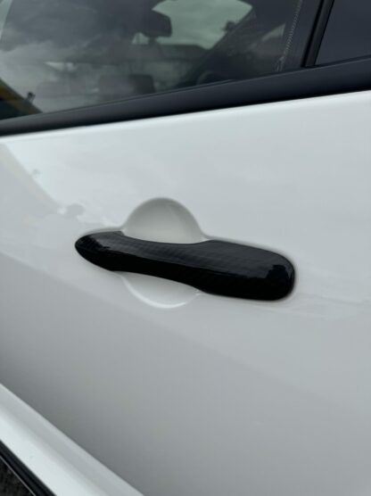 Toyota Yaris GR Genuine Carbon Fibre Door Handle Covers Black Normal Twill - Image 7