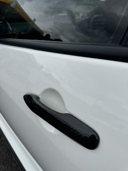 Toyota Yaris GR Genuine Carbon Fibre Door Handle Covers Black Normal Twill - Image 9