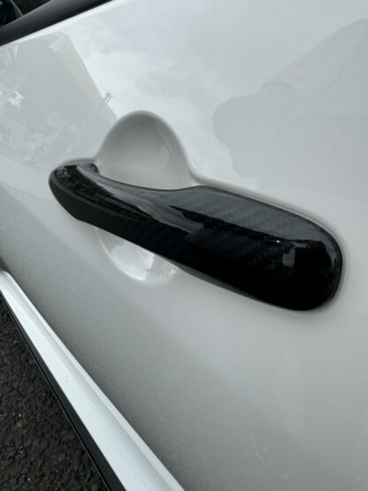 Toyota Yaris GR Genuine Carbon Fibre Door Handle Covers Black Normal Twill - Image 11