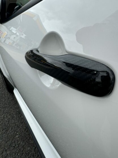 Toyota Yaris GR Genuine Carbon Fibre Door Handle Covers Black Normal Twill - Image 10