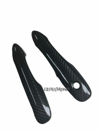 Toyota Yaris GR Genuine Carbon Fibre Door Handle Covers Black Normal Twill - Image 2