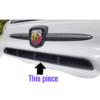 Abarth 500 595 695 Front Bumper Grill Insert Cover Genuine Carbon Fibre Series 4 - Image 3