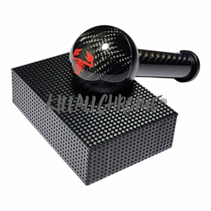 Black Real Carbon Gear Knob - Abarth - Fiat - All Manual Models - Scorpion Logo - Image 24