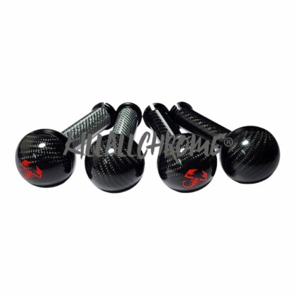 Black Real Carbon Gear Knob - Abarth - Fiat - All Manual Models - Scorpion Logo - Image 22