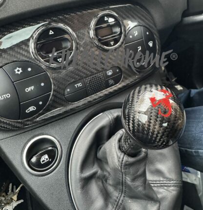 Black Real Carbon Gear Knob - Abarth - Fiat - All Manual Models - Scorpion Logo - Image 33