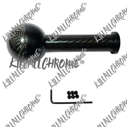 Black Real Carbon Gear Knob - Abarth - Fiat - All Manual Models - Scorpion Logo - Image 2