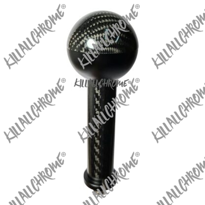 Black Real Carbon Gear Knob - Abarth - Fiat - All Manual Models - Scorpion Logo - Image 3