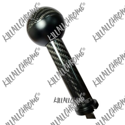 Black Real Carbon Gear Knob - Abarth - Fiat - All Manual Models - Scorpion Logo - Image 4