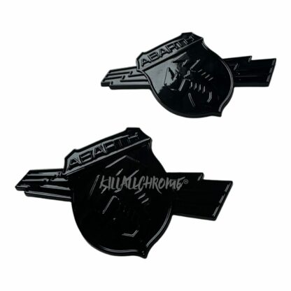 Abarth Lightning Side Badges - 500 595 695 Punto Replacement - Matt Black, Carbon Look, Gloss Black - Image 9