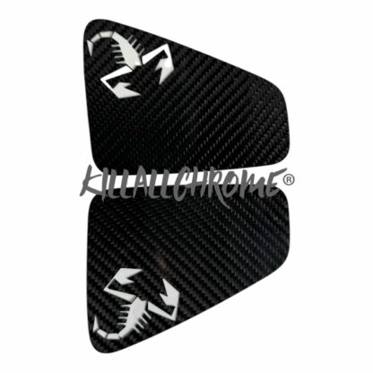 Fiat + Abarth Rear Light Inserts Genuine Carbon Fibre Scorpion or Plain 3K Normal Twill