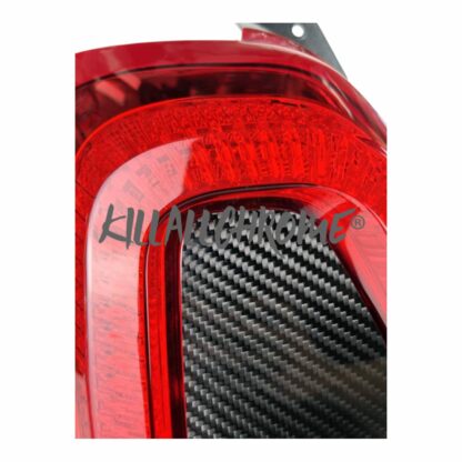 Fiat + Abarth Rear Light Inserts Genuine Carbon Fibre Scorpion or Plain 3K Normal Twill - Image 8